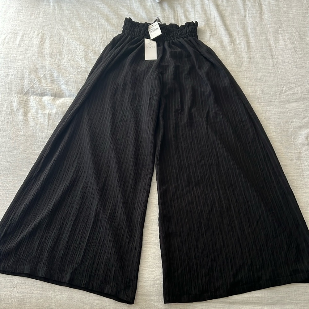 WAYF Palazzo Wide Leg Pants - X-Small in Black NWT